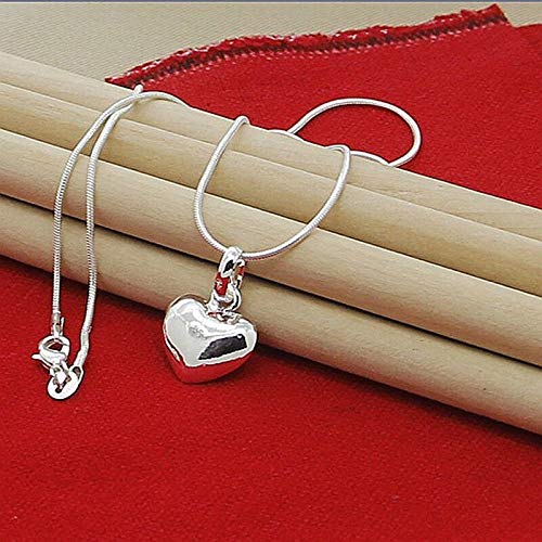 Collier en argent sterling 925 avec pendentif cœur élégant et durable