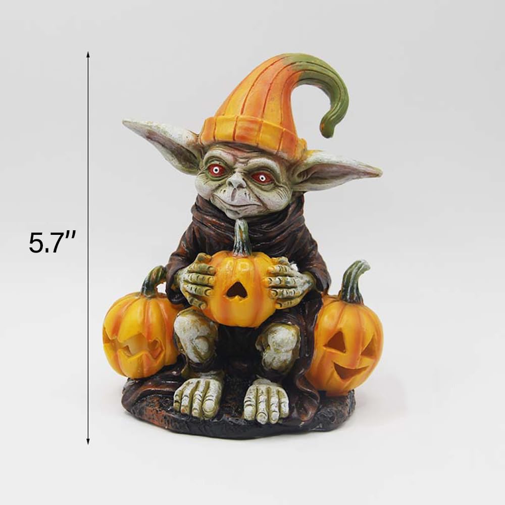 Amazon.co.jp: ハロウィン ゴブリン パンプキン ライト 置物 樹脂彫刻
