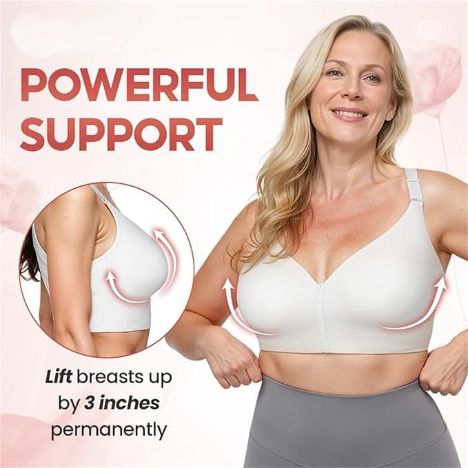 Womens Front Zipper Bra Wireless Push Up Everyday Sports Bras - Image 5
