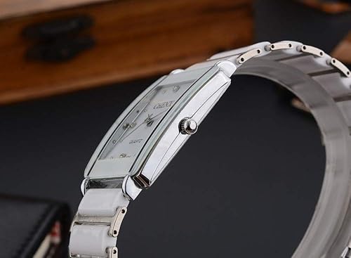 Miniatura 6 de CHENXI - Relojes de pulsera para parejas, para mujeres, hombres, para amantes, con diamantes de imitación, de cerámica, de cuarzo, impermeables