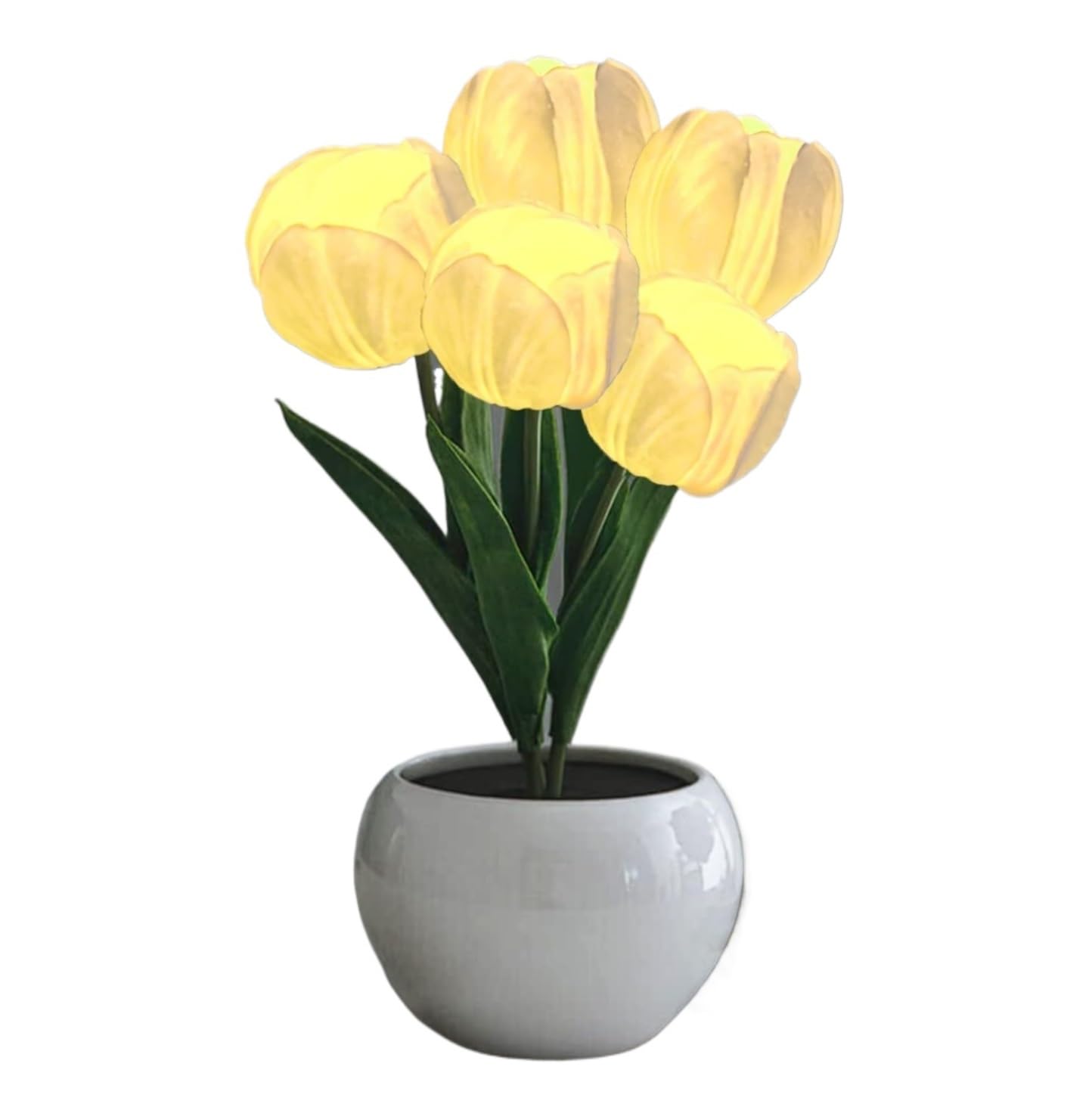 Lampada da Lettura per Camera Lampada Da Tavolo A Forma Di Fiore, Luce Notturna A LED For La Decorazione Del Soggiorno Lampada da Scrivania(White)