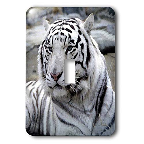 3dRose White Tiger single toggle switch