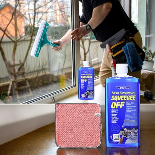 Moofin 30116 Ettore Professional Window Cleaning Soap, 16 Oz, Squeegee Off Super Concentrate, Bundle With Cleaning Towel, Biodegradable And thumb #2