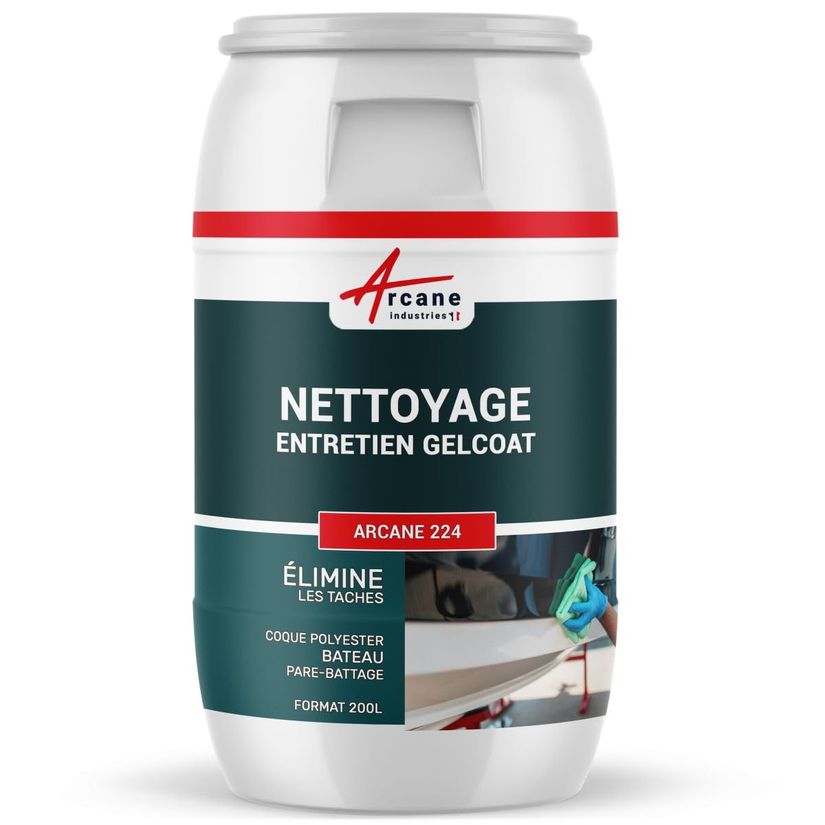 Nettoyant Gel Coat Arcane Industries - 5 Litres | Pour Coques Polyester Et Ponts De Bateaux | Élimine Taches Et Jaunissement