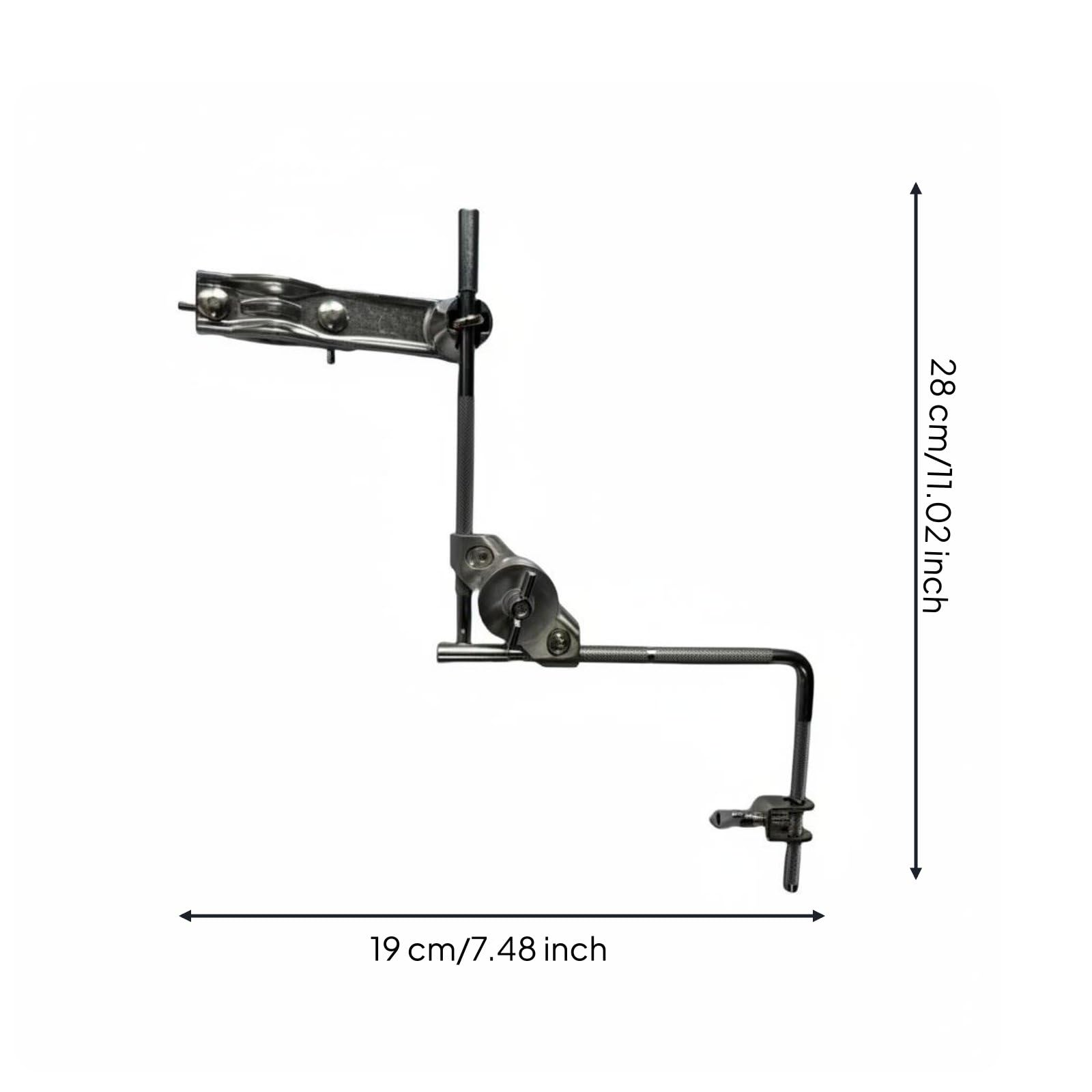 Morsetto Estensione Piatto Rimovibile Supporto Piatti Regolabile Metallico Accessorio Musica per Studio di Registrazione, Supporto Per Campana Da Mucca