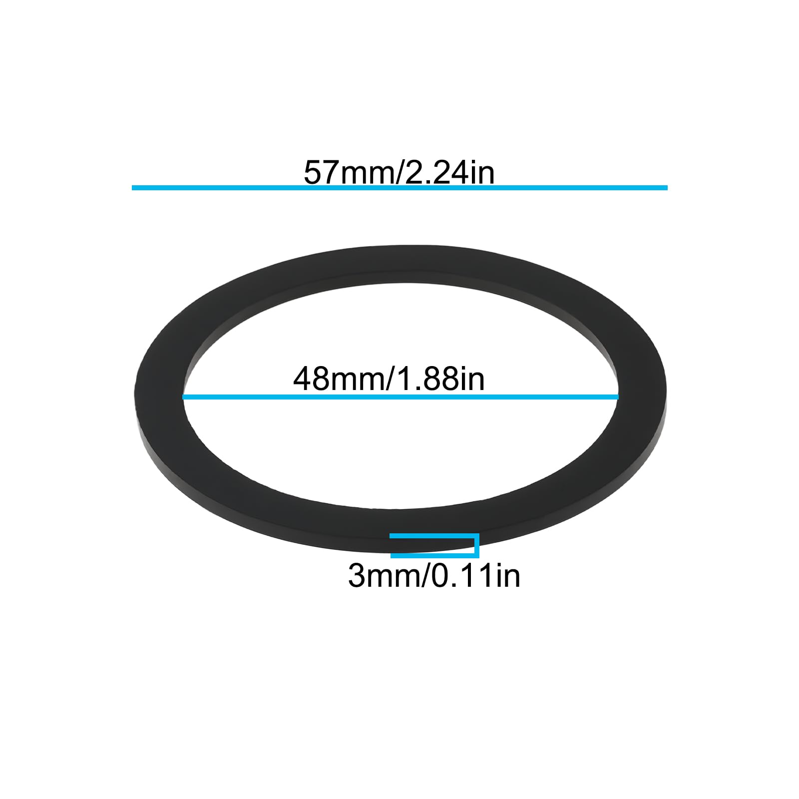 SG Store Lot de 10 joints plats NBR 57 x 48 x 3 mm SH80 compatibles avec pompe à eau Oase