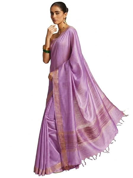 Kahkashan Naz Boutique Bhagalpuri Handloom Pure Munga Silk Elegant Gold Zari Temple Border Katiya Silk Palla S