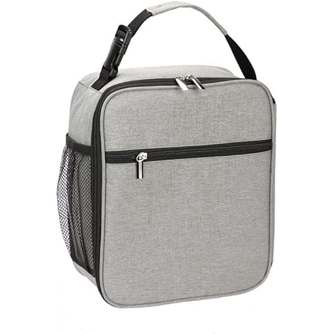 Fexkean Portable Lunch Bag Large Capacity Lunch Bag Waterproof Fabric Handbag Portable for Men and Women Work Hiking Outdoor Beach BBQ Camping Cover