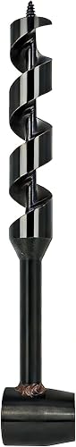 25mm Hand Auger Wood Drill - Bushcraft Manual Survival Self-Tapping Drill Bit for Camping, Outdoor Hiking & Woodworking (260mm Total Length)