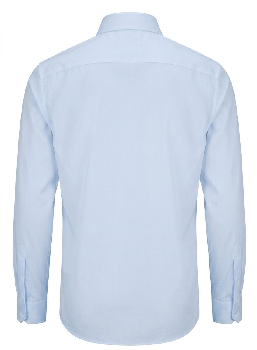 TruClothing Camicia formale da uomo a maniche lunghe con bottoni