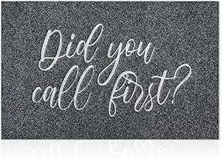 JJUUYOU Door Mat for Front Door Durable Welcome Mats Outdoor Indoor Non Slip Doormat Go Away Funny Rubber Rugs Decor for Home Farmhouse Patio