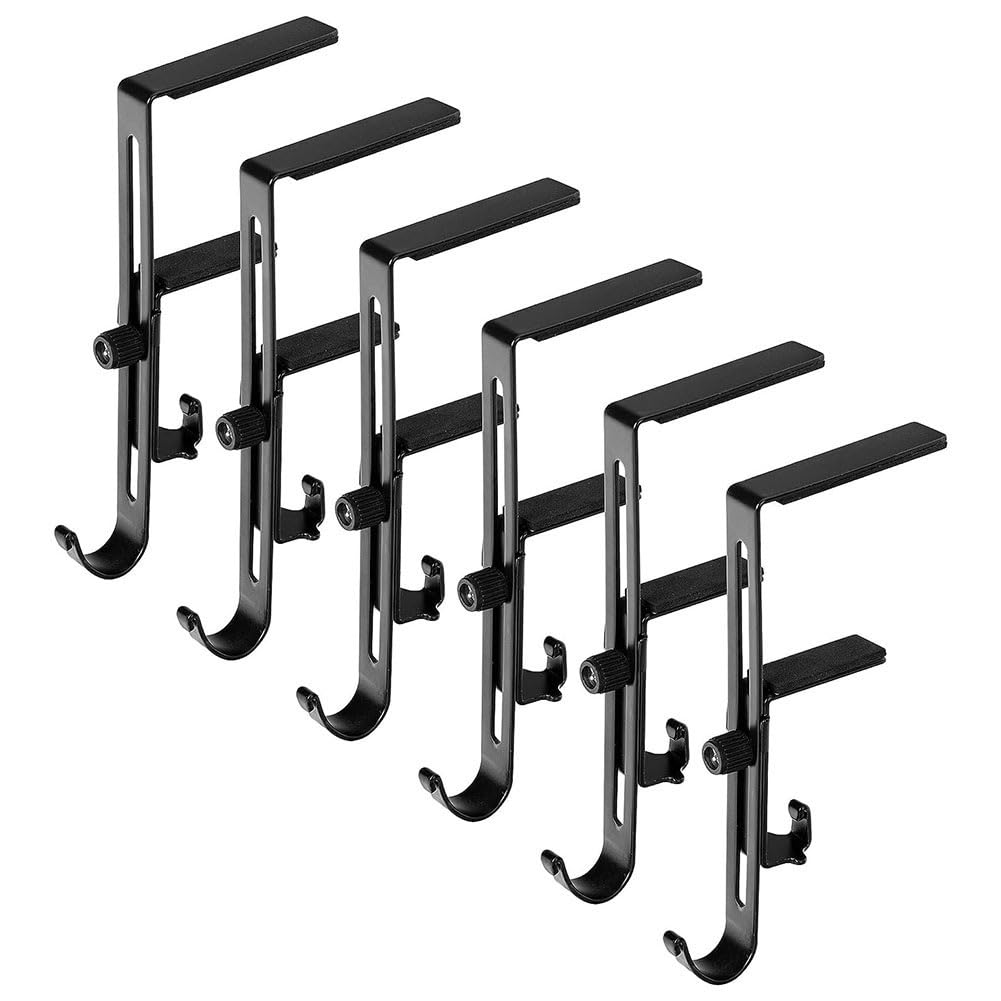 CTRLZS 6 Pieces Christmas Stocking Holders for Mantle - Adjustable Christmas Metal Hooks Garland Hanger for Christmas Stocking Easy Install Easy to Use