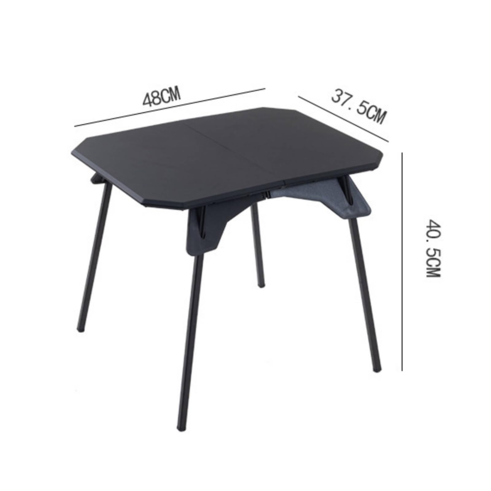 Jiuvaso Tavolo da Picnic Pieghevole Tavolo da Campeggio Tavolino Portatile Piano Pieghevole in E Alluminio Stabilità su O Campeggio Configurazione Veloce, Nero