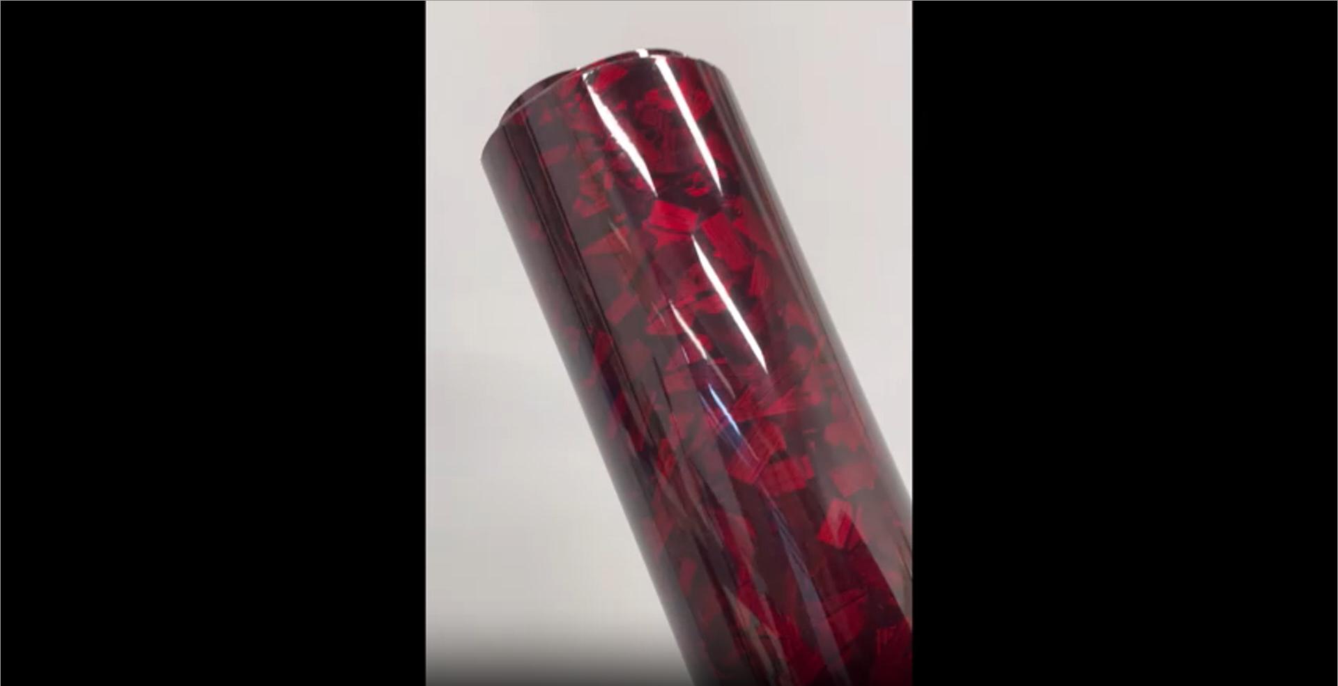 Adesivo Per Auto In Carbonio Forgiato Rosso Pellicola - Foto 11