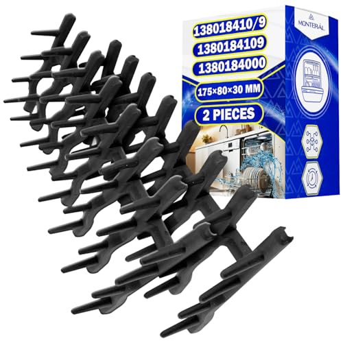 2 Stück Geschirrhalter mit Gummispikes 175x80x30 mm für den Oberen Korb Spülmaschine mit Originalcode 138018410/9 1380184109 138018400/0 1380184000 für AEG für Electrolux - MONTERAL 2 Stück Geschirrhalter mit Gummispikes 175x80x30 mm für den Oberen Korb Spülmaschine mit Originalcode 138018410/9 1380184109 138018400/0 1380184000 für AEG für Electrolux - MONTERAL