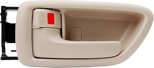 Manija de puerta interior con bisel, compatible con 2000 2001 2002 2003 2004 2005 2006 2007 Toyota Avalon Sequoia Tundra (cabina tripulada), Beige,