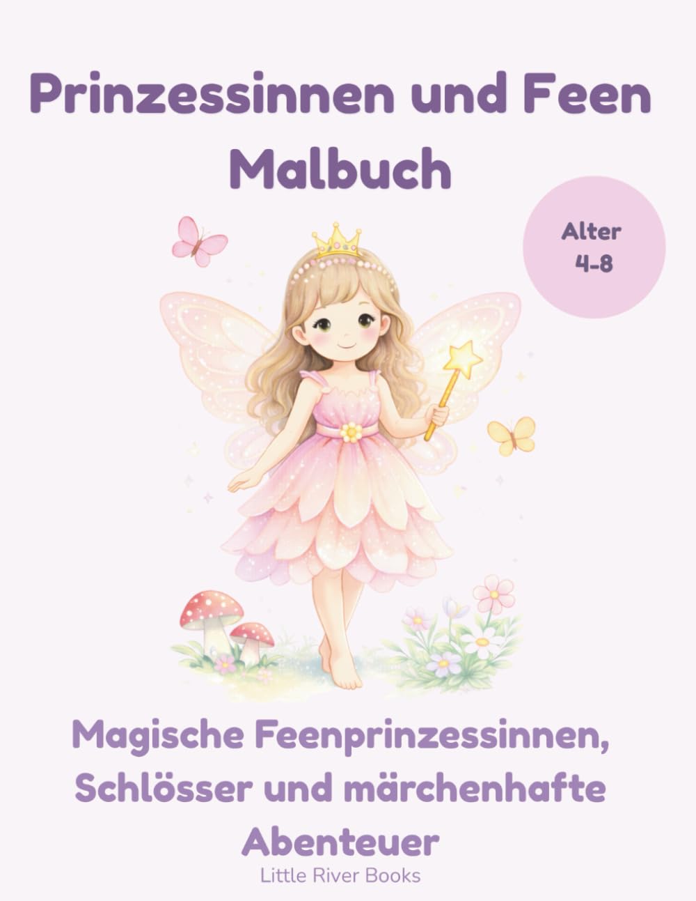 Prinzessinnen & Feen Malbuch – Zauberhafte Feenwelt: Magische Feenprinzessinnen, Schlösser und märchenhafte Abenteuer zum Ausmalen für Kinder von 4–8 Jahren