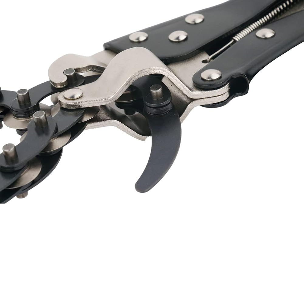 Obcinak do rur do metalu, aluminium, żelaza, szczypce blokujące, nóż łańcuchowy z trwałym łańcuchem ze stopu, pasuje do rur 19-76 mm, wydajne narzędzie do rur