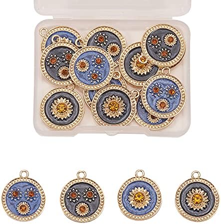 DanLingJewelry 40 pcs 8 Styles Alloy Enamel Cat with Bowknot Charms Cute Pet Animal Pendants for DIY Jewellery Making 13X21x2.3mm
