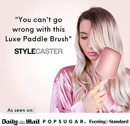 Paddle Brush, Professional Large Detangle Hair Brush for All Hair Types, Rose Gold Hairbrush for Detangling, Blowdrying and Straightening for Women - Great Mothers Day Gifts for Mum by Lily England