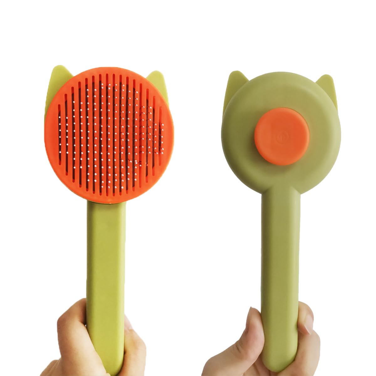 10PCS Cat & Dog Grooming Kit, Self-Cleaning Brush Removes Loose Hair, Pet Bath Brush, Massage Glove, Nail Clipper, Flea Comb - image 2