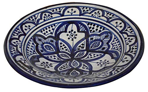 Ceramic Plates Moroccan Handmade Serving, Wall Hanging, Exquisite Colors Decorative Large 12 Inches Diameter #TOP1