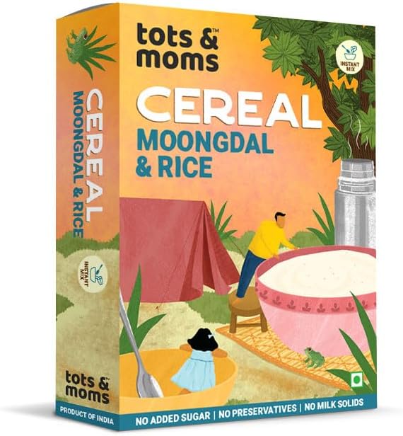 - Protein & Calcium Rich - Instant Cereal 200G|No Sugar No Milk - Preservative Free Travel Friendly Healthy Porridge Mix For Kids (200 G (Pack Of 1), Moongdal & Rice)