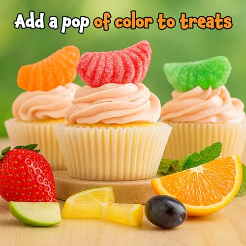 Fruit Slices - 2 Pound Bulk Pack (About 65 Count) - Assorted Jelly Candy - Unwrapped - Sugar-Dusted Old-Fashioned Sweets