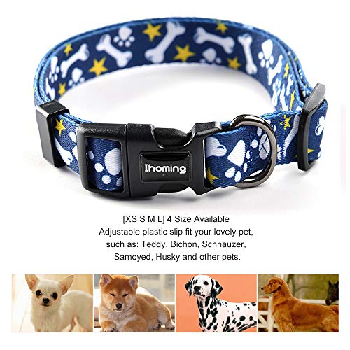 Ihoming Dog Collar And Leash Set For Daily Outdoor Walking Running Training, Bone Design For Large Boys Girls Dogs Cats Pets, L-Up To 80Lbs #TOP4