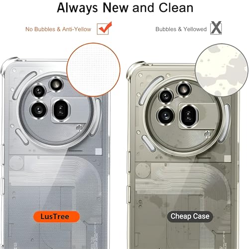 Image of Fashionury 3D Raised Transparent Crystal Clear Back Cover for Nothing Phone 3a Pro | Shockproof Design | Anti-Slip Grip | Camera Protection | 360 Degree Protection Mobile Case