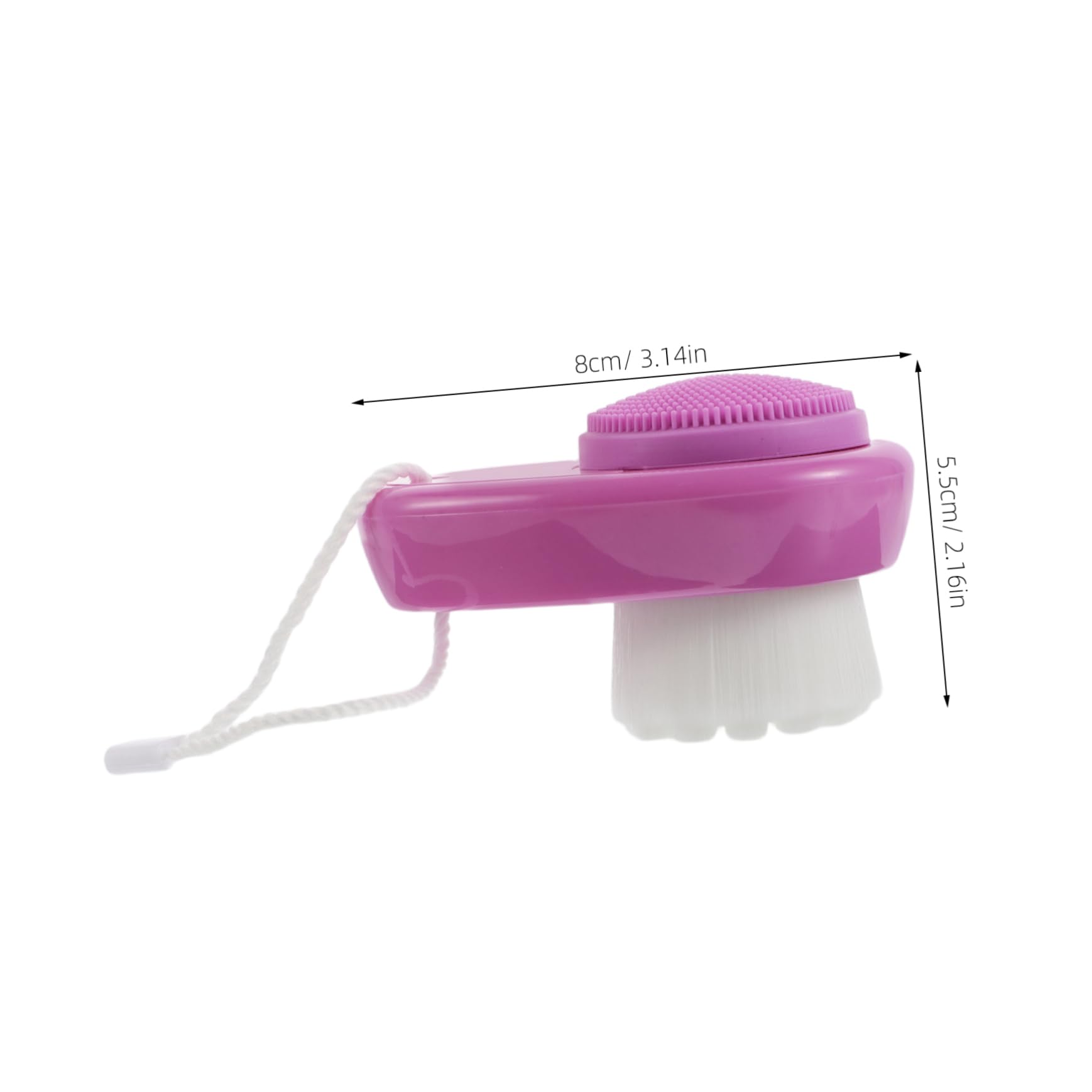 PACKOVE Facial Cleaning Brush Silicone Bristles Manual Face Scrubber for Women Gentle Skin Care Tool