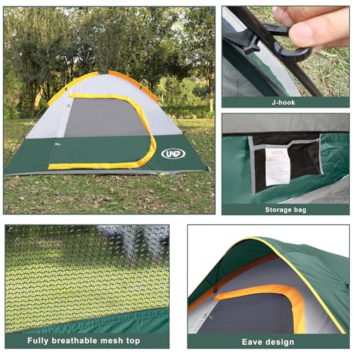 Image of Camping Tent 2-4 Person, Waterproof Windproof Tent with Rainfly Easy Set up-Portable Dome Tents for Camping
