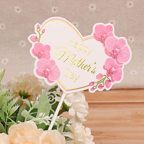 SOIMISS 20st Moederdag Cake Topper Paper Party Cake Insert DIY Cake Decor Pink - Image 5
