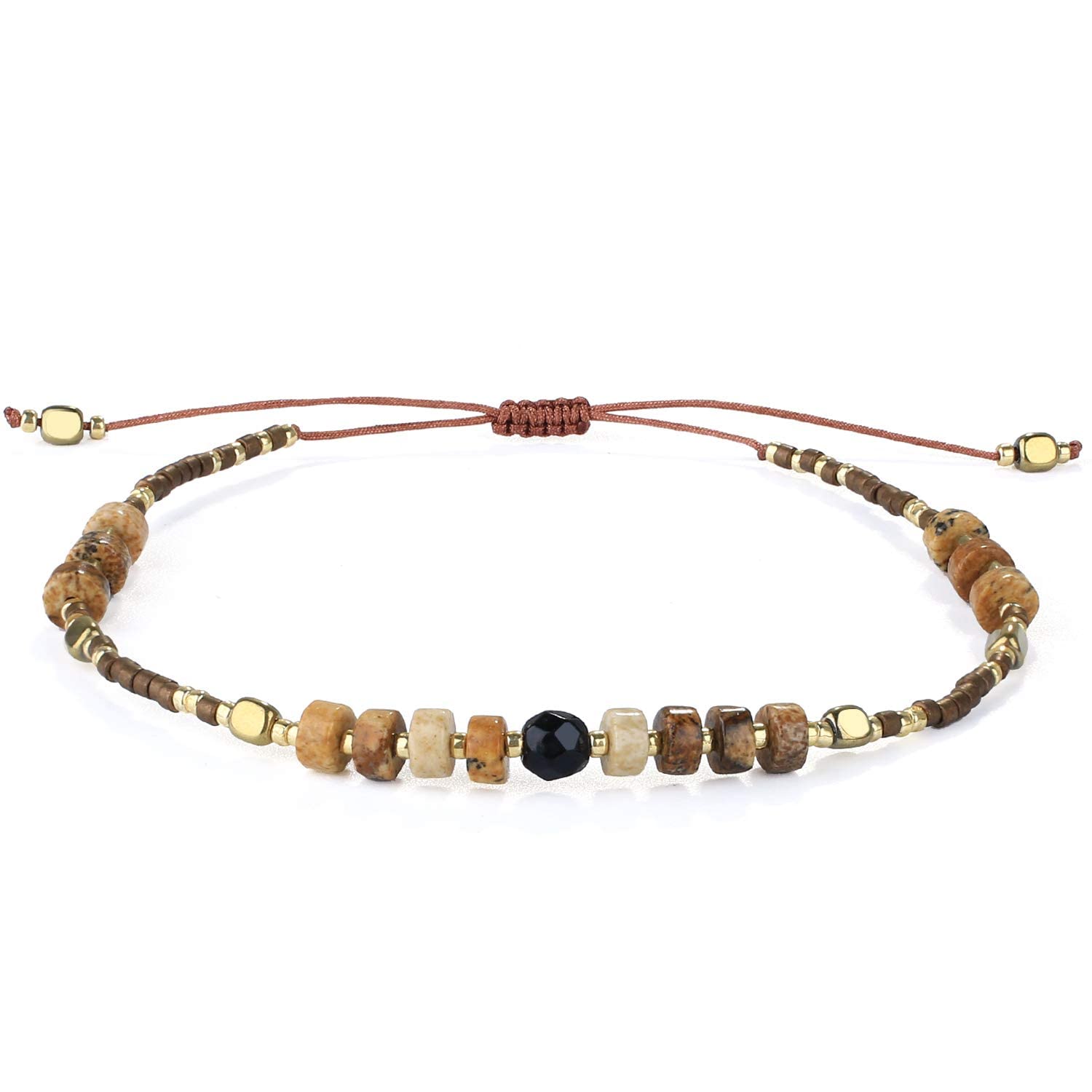 KELITCH Pulseras Amistad con Cuentas Concha Cristal Color Bohemio Pulsera Hecha A Mano Brazaletes Joyería para Mujer — view 38