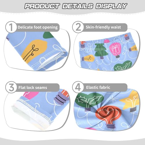 Color Light Bulb Girls Leggings,Workout Leggings for Girls Toddler Athletic Legging Size for 3-10T3