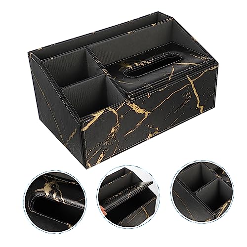 Boîte de rangement cuir marbré : la solution au désordre des télécommandes de salon - 7