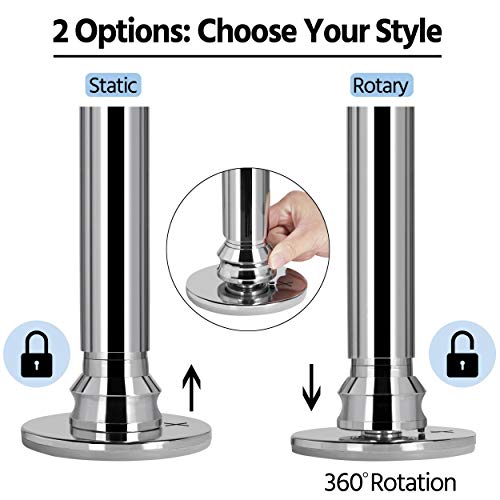 image for Topeakmart 45mm Portable Dancing Pole Stripper Pole w/Spinning and Sta