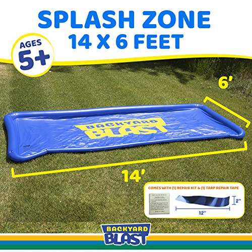 BACKYARD BLAST 14’ x 6’ Splash Zone, Water Slide Splash Pad Accessory