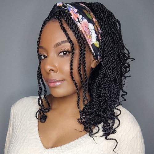 8 Inch Wavy Senegalese Twist Crochet Hair With...