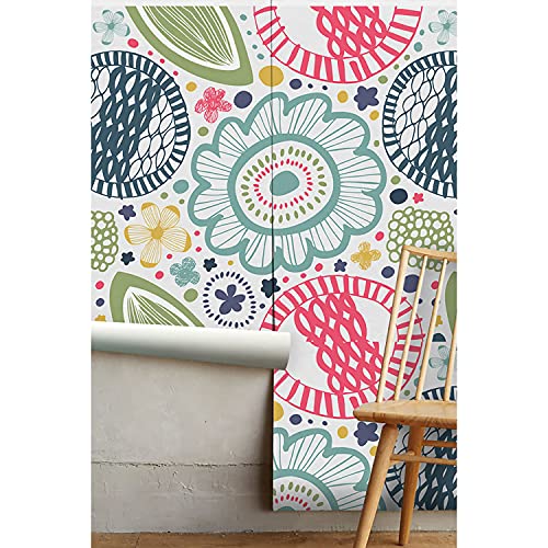 Papier peint Fleurs brillantes dans la cuisine ou le salon, grand format 416x254cm