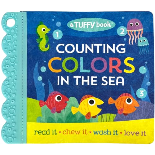 Image of Tuffy Counting Colors in the Sea Book - Washable, Chewable, Unrippable Pages With Hole For Stroller Or Toy Ring, Teether Tough (A Tuffy Book)