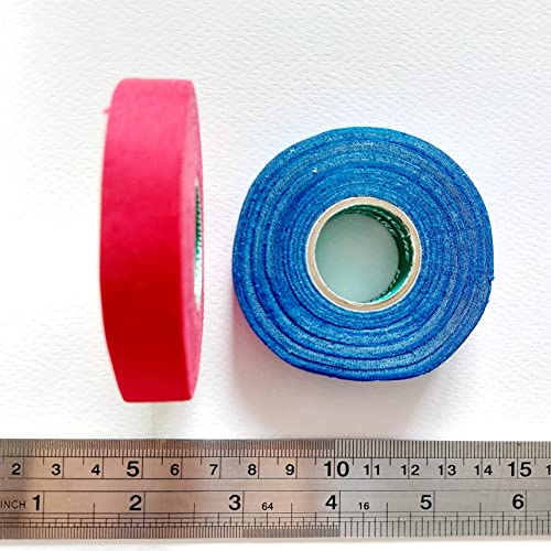 AMA GROW - 1 Pair RED & Blue of Collective Tapes - Fabric Long 10 Yard - Rooster Protection for Gallos Poultry Chicken para Botas Cocks Breeding Cover Safety Leg Protect & Care