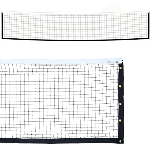 Professional Tennis Net 42ft x 3.5ft – Single Layer, 2.5mm Twisted PE, 4.5cm Mesh, UV/Waterproof, 6mm Steel Cable – Complete Kit for Court, Backyard or Driveway by Bovngxor - Used condition - US$122.26