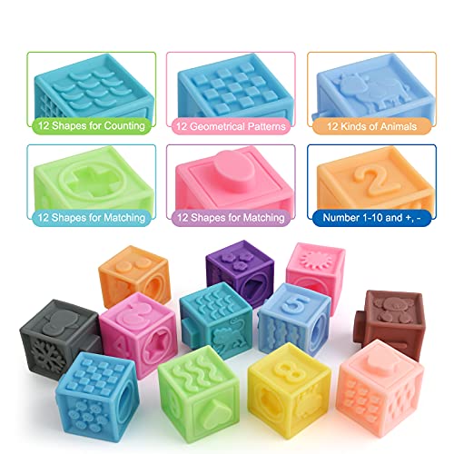 Yutin Baby Blocks, 16 Pcs Soft Stacking Building Block Set For Toddlers Boys Girls, Squeeze Toy Gift For 6 To 12 Months Up Infants Age 1 Year Old #TOP3