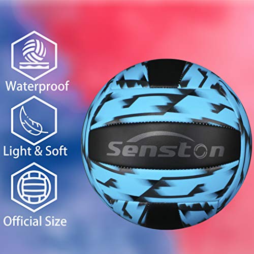 image for Senston Volleyball Waterproof Beach Soft Blue Volleyball for Indoor/Ou