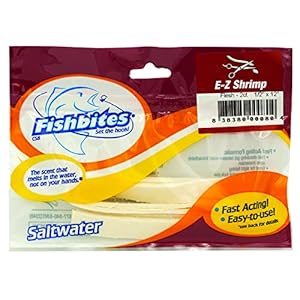 Fishbites 0080 E-Z Garnalen Zoutwater Langdurig aas, 2-Pack, Wit