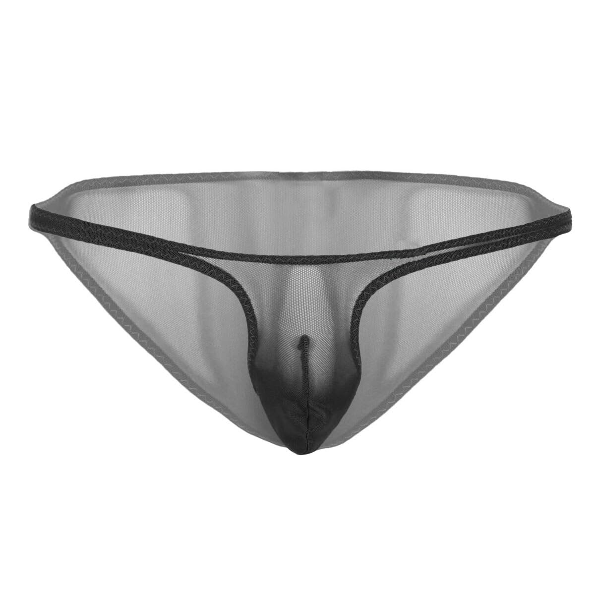 xenza Men's Transparent Underwear | G-String Design | Lightweight & Breathable | Night Innerwear (in, Alpha, S, Black)-picture-33