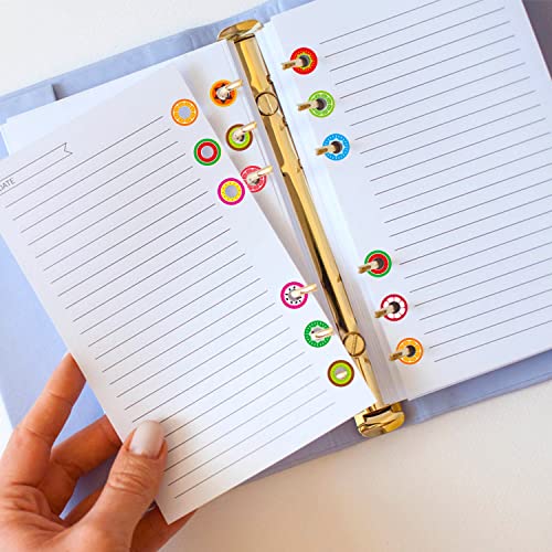 3000 Pack Fruit Design Hole Punch Reinforcement Sticker Labels, Tear Resistant Plastic Circles Hole Protectors For Loose-Leaf Paper Sheets, 10 Donut Designs(Outer 0.5”, Inner 0.25”) #TOP6
