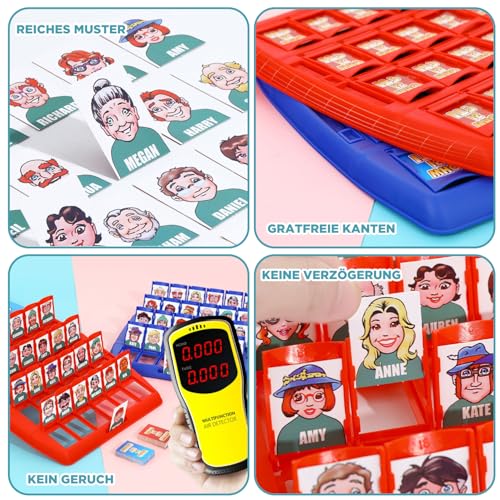 Wer Ist Es Spiel, Wer ist es Lustiges Ratespiel Brettspiel, Knobelspiele für Erwachsene, Kinder, für Family Eltern Kinder Party – Bild 4