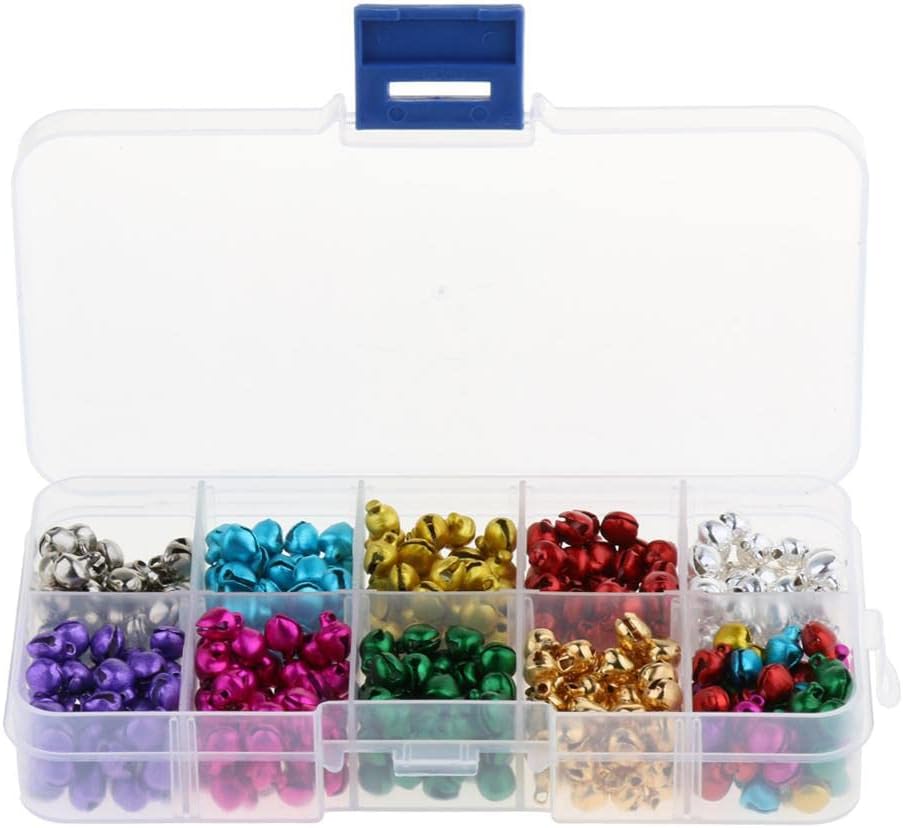500 pcs Multicolored 6MM Craft Bells, Set of DIY Jingle Bells for Christmas Home Decor & Crafts - Cheery Sound, Solid Metal Hooks - Great for Jewelry Making, Wreaths, & More